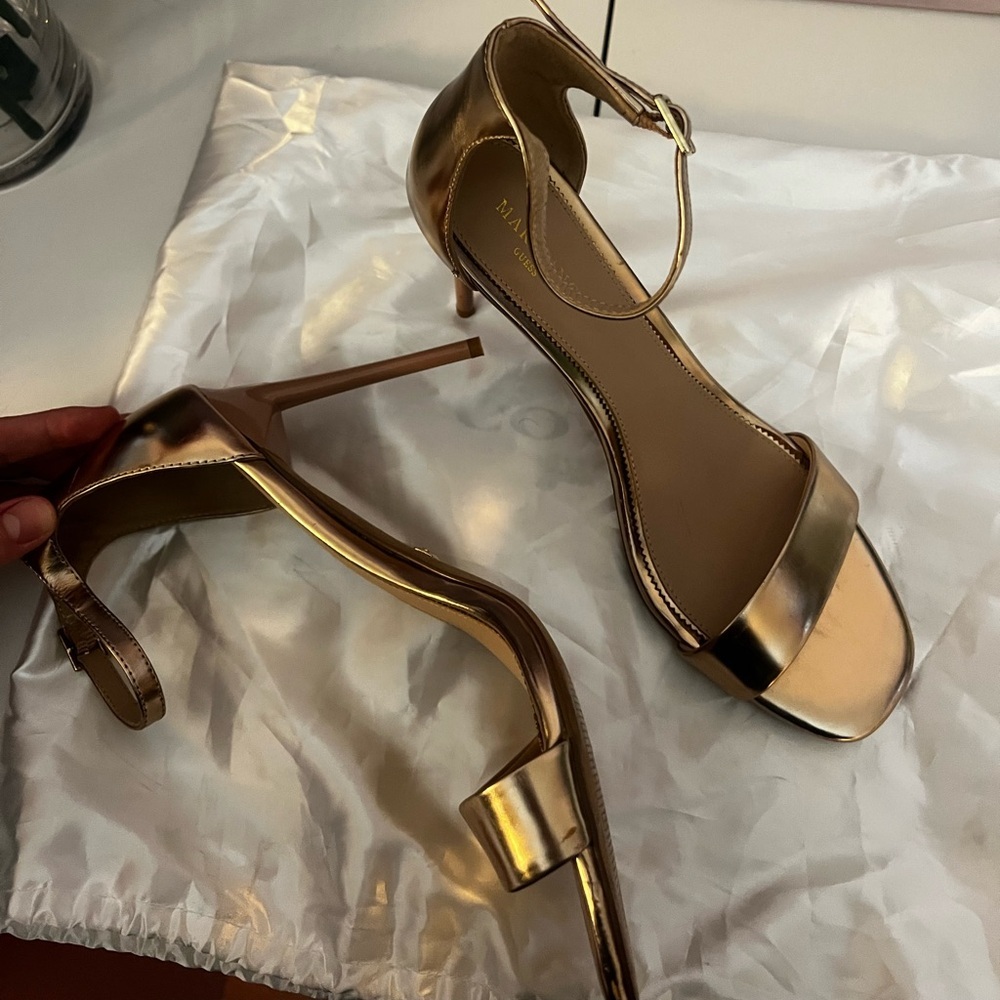 Marciano  Gold Heels - Picture 2 of 5